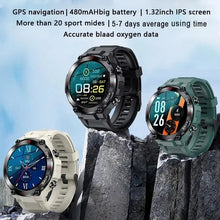 Load image into Gallery viewer, MELANDA Outdoor Military GPS Smart Watch Men