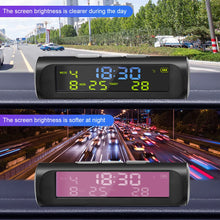 Load image into Gallery viewer, Solar Car Digital Clock With LCD Time Date In-