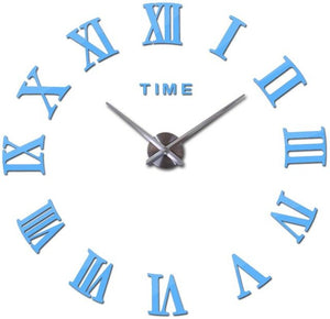 large acrylic mirror wall clock diy quartz watch Single Face clocks