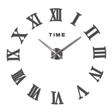 Load image into Gallery viewer, large acrylic mirror wall clock diy quartz watch Single Face clocks