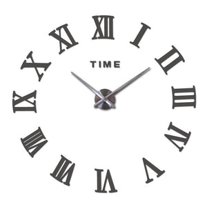 large acrylic mirror wall clock diy quartz watch Single Face clocks