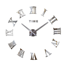 Load image into Gallery viewer, 3d big acrylic mirror wall clock diy quartz watch still life clocks