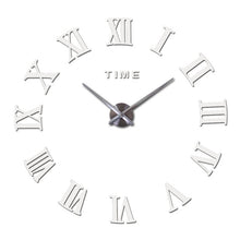 Load image into Gallery viewer, 3d big acrylic mirror wall clock diy quartz watch still life clocks