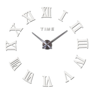 3d big acrylic mirror wall clock diy quartz watch still life clocks