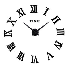 Load image into Gallery viewer, 3d big acrylic mirror wall clock diy quartz watch still life clocks