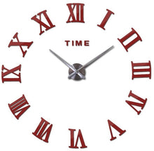 Load image into Gallery viewer, 3d big acrylic mirror wall clock diy quartz watch still life clocks