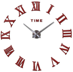 3d big acrylic mirror wall clock diy quartz watch still life clocks