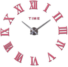 Load image into Gallery viewer, 3d big acrylic mirror wall clock diy quartz watch still life clocks