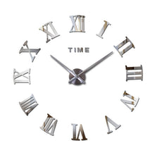 Load image into Gallery viewer, 3d big acrylic mirror wall clock diy quartz watch still life clocks