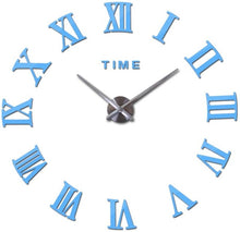 Load image into Gallery viewer, 3d big acrylic mirror wall clock diy quartz watch still life clocks