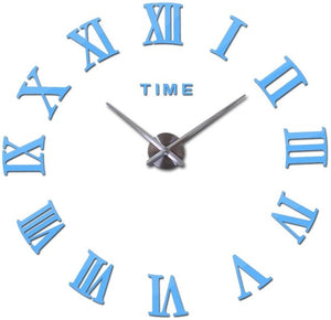 3d big acrylic mirror wall clock diy quartz watch still life clocks