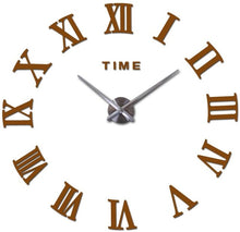 Load image into Gallery viewer, 3d big acrylic mirror wall clock diy quartz watch still life clocks