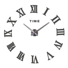 Load image into Gallery viewer, 3d big acrylic mirror wall clock diy quartz watch still life clocks
