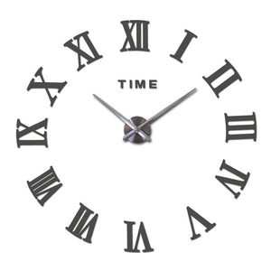 3d big acrylic mirror wall clock diy quartz watch still life clocks