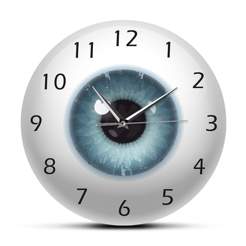 Eye Eyeball Pupil Core Sight View Ophthalmology Silent Wall Clock