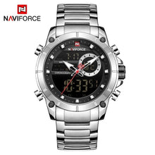 Load image into Gallery viewer, NAVIFORCE Men Military Sport Wrist Watch Gold Quartz Stee