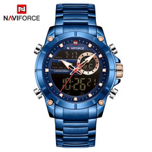 Load image into Gallery viewer, NAVIFORCE Men Military Sport Wrist Watch Gold Quartz Stee