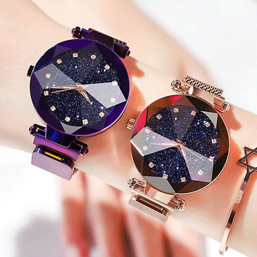 Ladies Magnetic Starry Sky Clock Luxury Women Watches Quartz Wristwatches Relogio Feminino Zegarek Damski