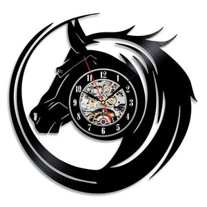 Record Wall Clock Modern Design Wall Clocks Animal Dog Cat Horse Wall Watch