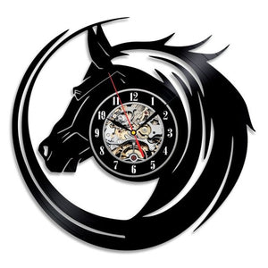 Record Wall Clock Modern Design Wall Clocks Animal Dog Cat Horse Wall Watch