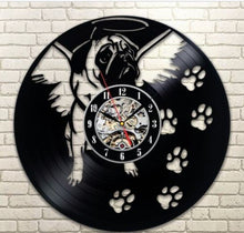 Load image into Gallery viewer, Record Wall Clock Modern Design Wall Clocks Animal Dog Cat Horse Wall Watch