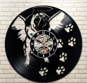 Record Wall Clock Modern Design Wall Clocks Animal Dog Cat Horse Wall Watch