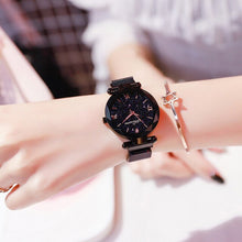 Load image into Gallery viewer, Elegant Magnet Quartz Women watch Buckle Starry Sky Roman Numeral