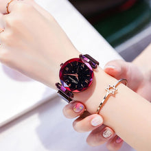 Load image into Gallery viewer, Elegant Magnet Quartz Women watch Buckle Starry Sky Roman Numeral