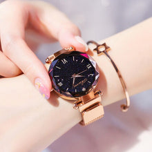 Load image into Gallery viewer, Elegant Magnet Quartz Women watch Buckle Starry Sky Roman Numeral
