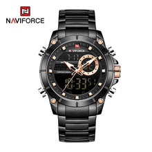 Load image into Gallery viewer, NAVIFORCE Men Military Sport Wrist Watch Gold Quartz Stee