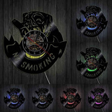 Load image into Gallery viewer, English Bulldog Shadow Wall Art Decor Dog Puppy Vinyl Record Wall Clock