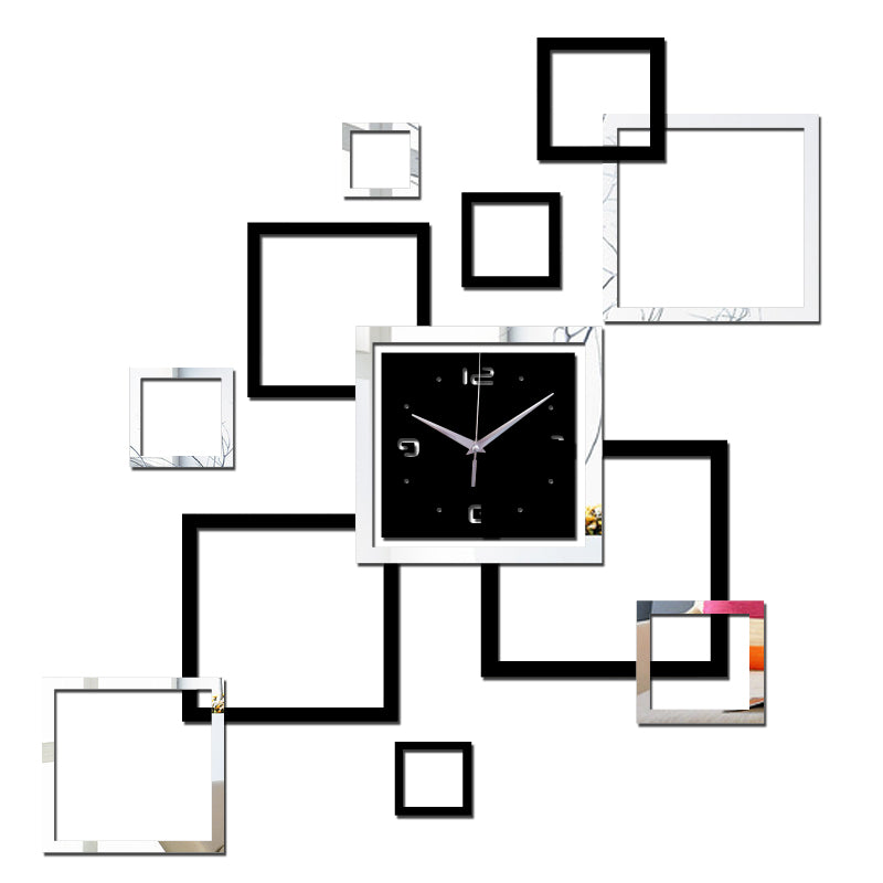 3D DIY Modern Clocks Home Living Room Decoration Watch Horloge Murale Mirror Stickers