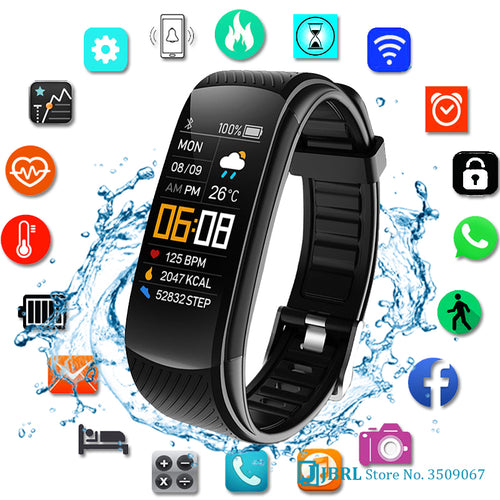 Men Women Sport Smartwatch Fitness Tracker Watch For Android iOS Heart Rate Monitor