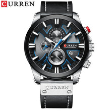 Load image into Gallery viewer, CURREN Watch Chronograph Sport Mens Watches Quartz Clock Leather Male Wristwatch