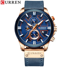 Load image into Gallery viewer, CURREN Watch Chronograph Sport Mens Watches Quartz Clock Leather Male Wristwatch
