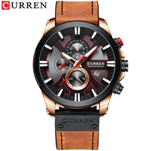 Load image into Gallery viewer, CURREN Watch Chronograph Sport Mens Watches Quartz Clock Leather Male Wristwatch