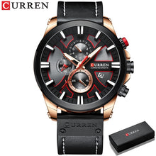 Load image into Gallery viewer, CURREN Watch Chronograph Sport Mens Watches Quartz Clock Leather Male Wristwatch