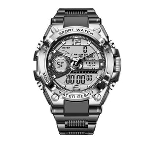 LIGE Digital Men Military Watch 50m Waterproof Wristwatch