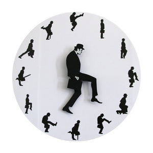 Comedian Funny Walking Novelty Wall Clock Watch Ministry of Comedy TV Series Home Decor Silent Clock For Bedroom