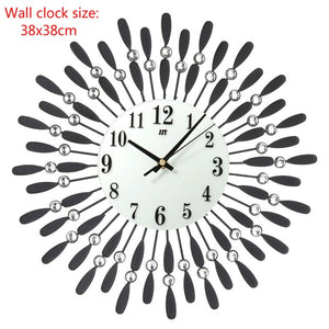 Crystal Sun Modern Style Silent Wall Clock