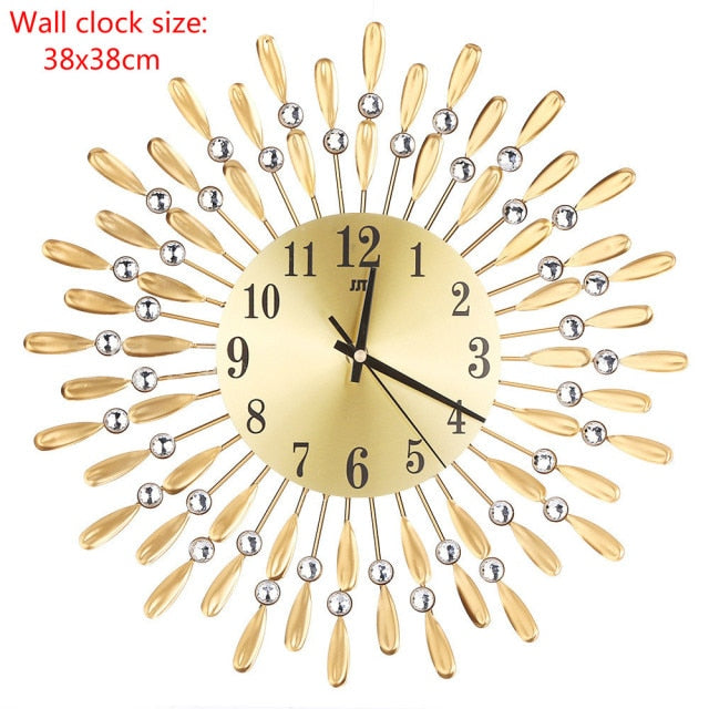 Crystal Sun Modern Style Silent Wall Clock