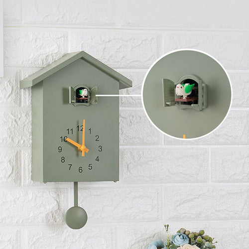 Cuckoo Quartz Wall Clock Modern Bird Home