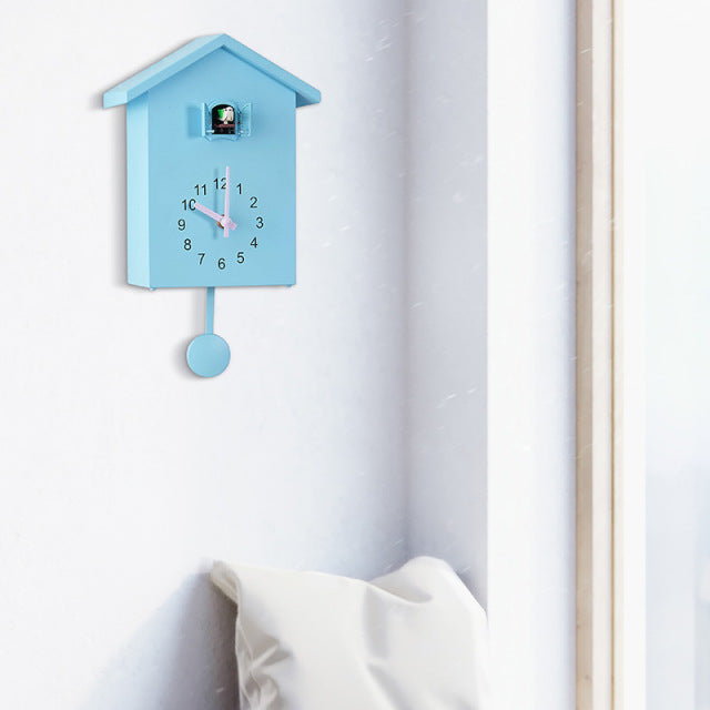 Cuckoo Quartz Wall Clock Modern Bird Home