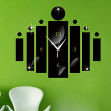 Load image into Gallery viewer, 3D Acrylic Horologe Mural Modern Design Needle Wall Clock Stickers Lineup Fancy Quartz Watch Art Home Decor Decals