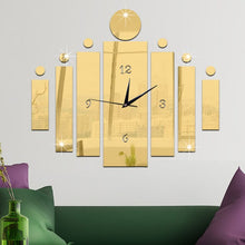 Load image into Gallery viewer, 3D Acrylic Horologe Mural Modern Design Needle Wall Clock Stickers Lineup Fancy Quartz Watch Art Home Decor Decals
